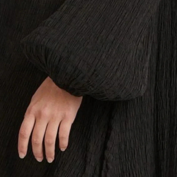 NWT Charlie Holiday Anthropology Isla Mini Dress Size 2 Black Textured - Picture 5 of 17